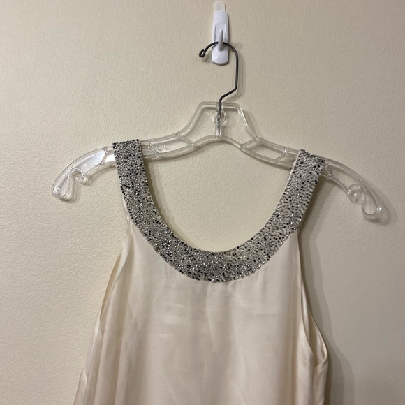 Alice + Olivia Ivory Silk Overlay Dress Beaded (SD2) - Picture 4 of 6
